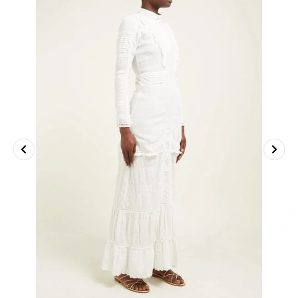 SIR the Label Celie High Neck Maxi Dress Ivory Open Back Maxi Dress - Picture 4 of 5